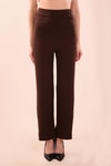 Kahve Bel Lastikli Pantolon 6855A