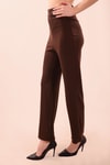 Kahve Bel Lastikli Pantolon 6855A