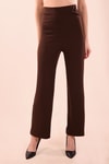 Kahve Bel Lastikli Pantolon 6855A