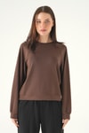 Kahve Bisiklet Yaka Sweat 8277A