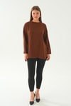 Kahve Bisiklet Yaka Tunik 6808A