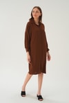 Kahve Cep Detay Uzun Tunik 6773-1