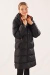 Kahve Çift Renkli Oversize Mont 0021-1