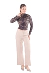 Kahve Desenli Bluz 358-1