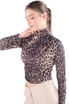 Kahve Desenli Bluz 358-1