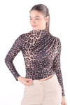 Kahve Desenli Bluz 358-1