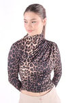 Kahve Desenli Bluz 358-1