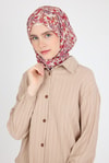 Kahve Desenli Eşarp 5695