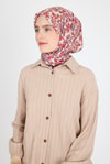 Kahve Desenli Eşarp 5695