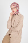 Kahve Desenli Eşarp 5695