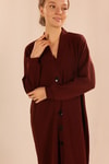 Kahve Düğmeli Hırka 5467