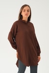 Kahve Hakim Yaka Tunik 4172A