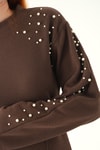 Kahve İnci Detay Kazak 3129A