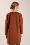 Kahve Kolyeli Çıtçıt Detay Sweat Takım 3479