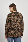 Kahve Leopar Desen Hırka 6727