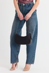 Kahve Oval Baget Çanta 3001