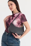 Kahve Oval Baget Çanta 3001