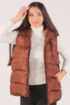 Kahve Oversize Yelek 0015-1
