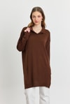 Kahve Polo Yaka Tunik 5410