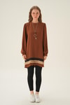 Kahve Püsküllü Tunik 25054