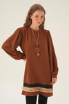 Kahve Püsküllü Tunik 25054