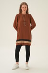 Kahve Püsküllü Tunik 25054