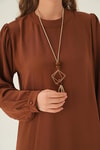 Kahve Püsküllü Tunik 25054