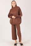 Kahve Triko Pantolon Takım 22255
