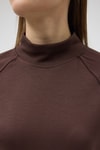 Kahverengi Dik Yaka Reglan Kol Kadın Sweat 8252A