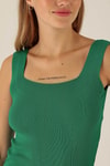 Kalın Askı Bayan Atlet - 4140 Benetton Yeşili