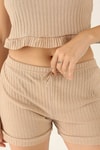 Kaşkorse Şortlu Takım - 01051 Bej