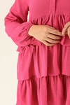 Kat Kat Detaylı Tunik - 6470A Fuşya