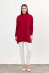 Kırmızı Balıkçı Yaka Tunik 5315