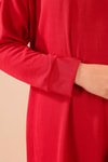 Kırmızı Fermuarlı Tunik Pantolon Takım 5471