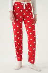 Kırmızı Kalp Desen Pijama 4530