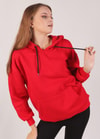 Kırmızı Oversize Bağcıklı Sweat 8135M