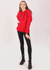 Kırmızı Oversize Bağcıklı Sweat 8135M