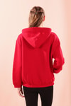 Kırmızı Oversize Fermuarlı Sweat 8125M