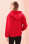 Kırmızı Oversize Fermuarlı Sweat 8125M