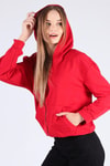 Kırmızı Oversize Fermuarlı Sweat 8126M