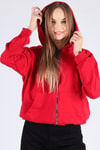 Kırmızı Oversize Fermuarlı Sweat 8126M