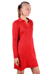 Kırmızı Polo Yaka Elbise 24164