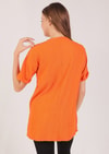 Kol Katlama Oversize Bayan Bluz - 6834A Orange