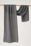 Koyu Gri Bambu Kraş Şal 5675
