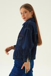 Koyu Mavi Oversize Kot Ceket 7084