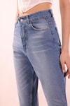 Koyu Mavi Paça Dikiş Detay Mom Jean 7077
