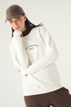 Krem Saint Paradiso Baskılı Sweat 1036