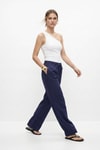 Laci Bel İnce Lastikli Cepli Pantolon 8168A
