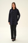 Laci Çift Cep Oversize Çizgili Gömlek 4036A