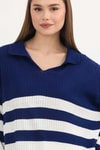 Laci Çizgili Fitilli Triko Tunik 5335